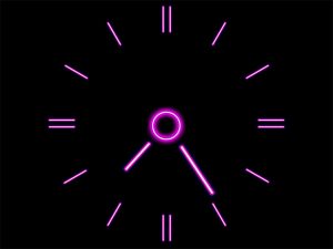 pink-neon-clock